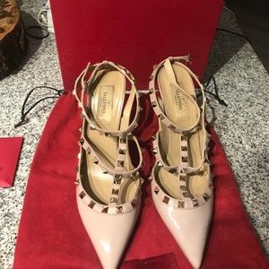 Valentino Poudre Rockstud Slingback 100mm Sz 39.5
